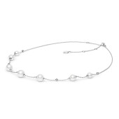 Colier perle naturale albe pe lantisor argint DiAmanti SK20223N_W-G